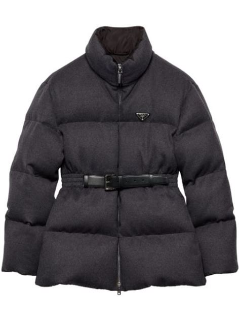 flannels prada puffer jacket|prada flannel jacket.